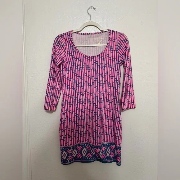 Lily Pulitzer Pink Beacon 100% Pima Cotton Dress size XXS - Picture 2 of 6